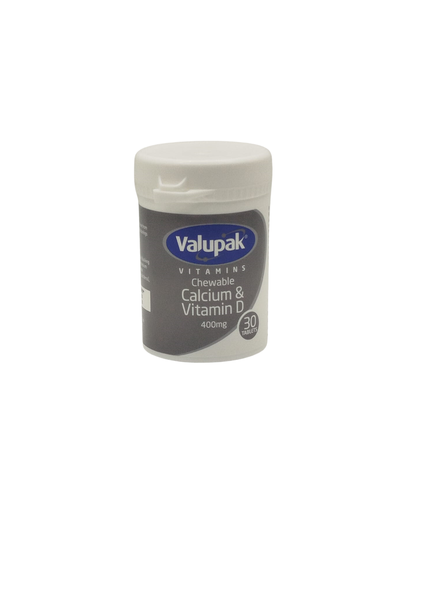UK-VALUPAK CALCIUM W/ VITAMIN D CHEWABLE 400MG X 30 TABS EXP-05\2026 (VALUPAK) GST