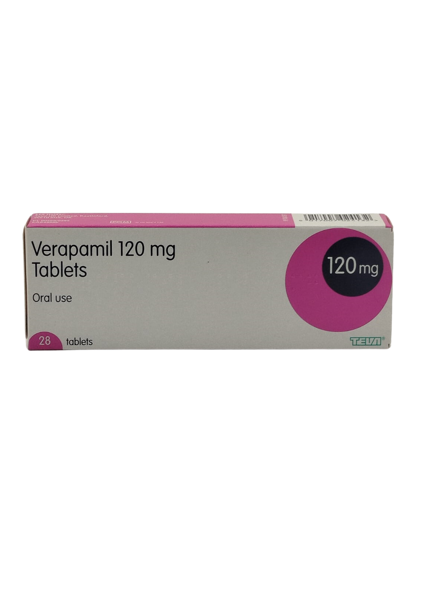 UK-VERAPAMIL 120MG X 28 TABS EXP-12\2026 (TEVA) GST