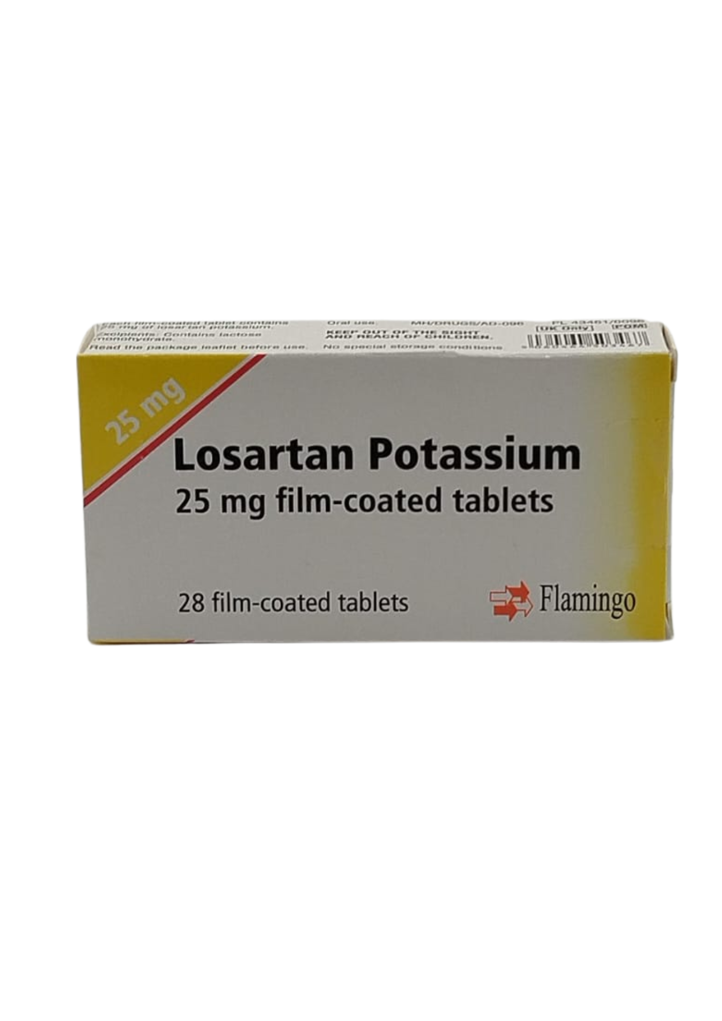 UK-LOSARTAN POTASSIUM 25MG X 28 TABS EXP-05\2026 (FLAMINGO) GST