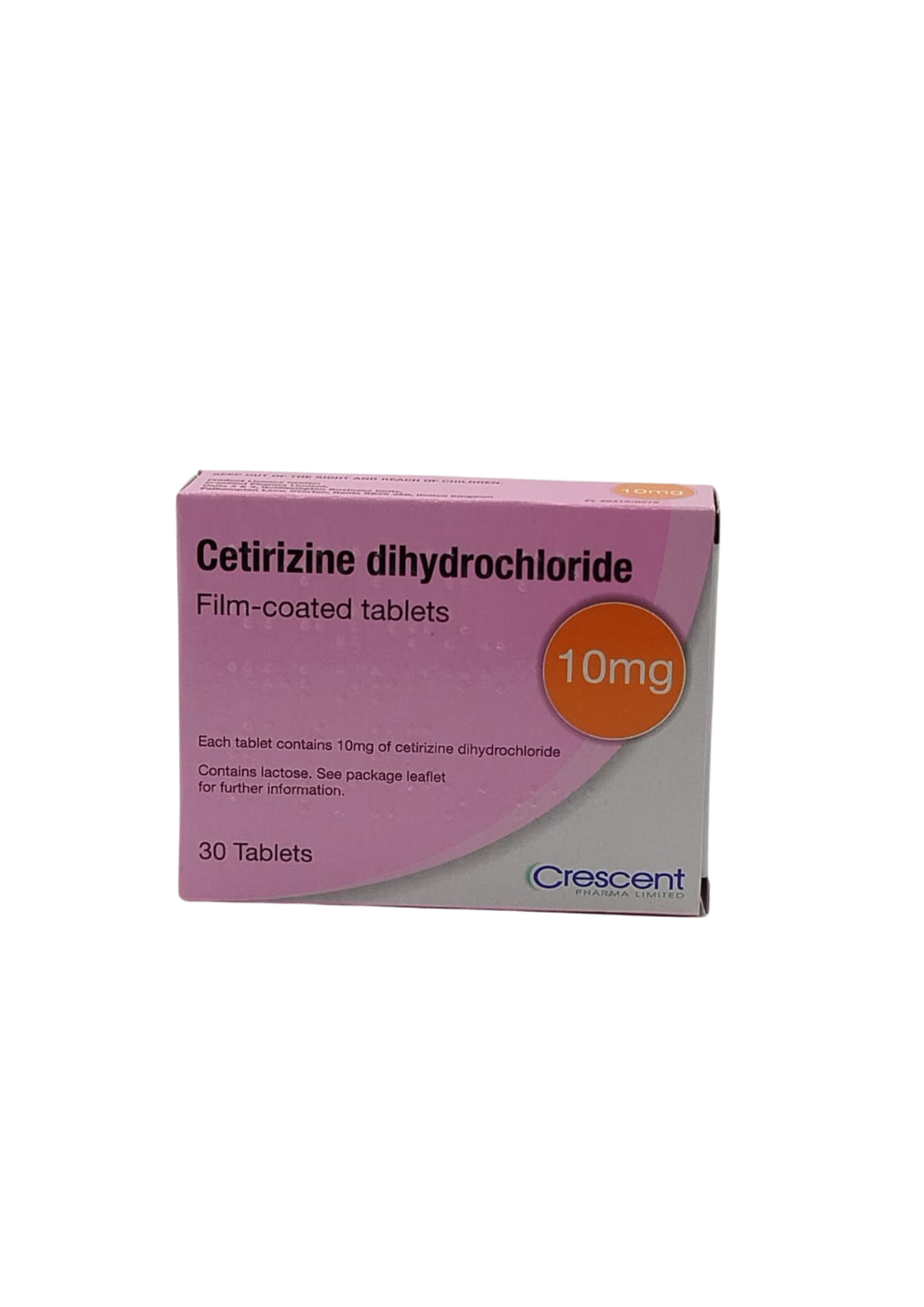 UK-CETIRIZINE DIHYDROCHLORIDE 10MG X 30 TABS EXP-08\2027 (CRESCENT) NT