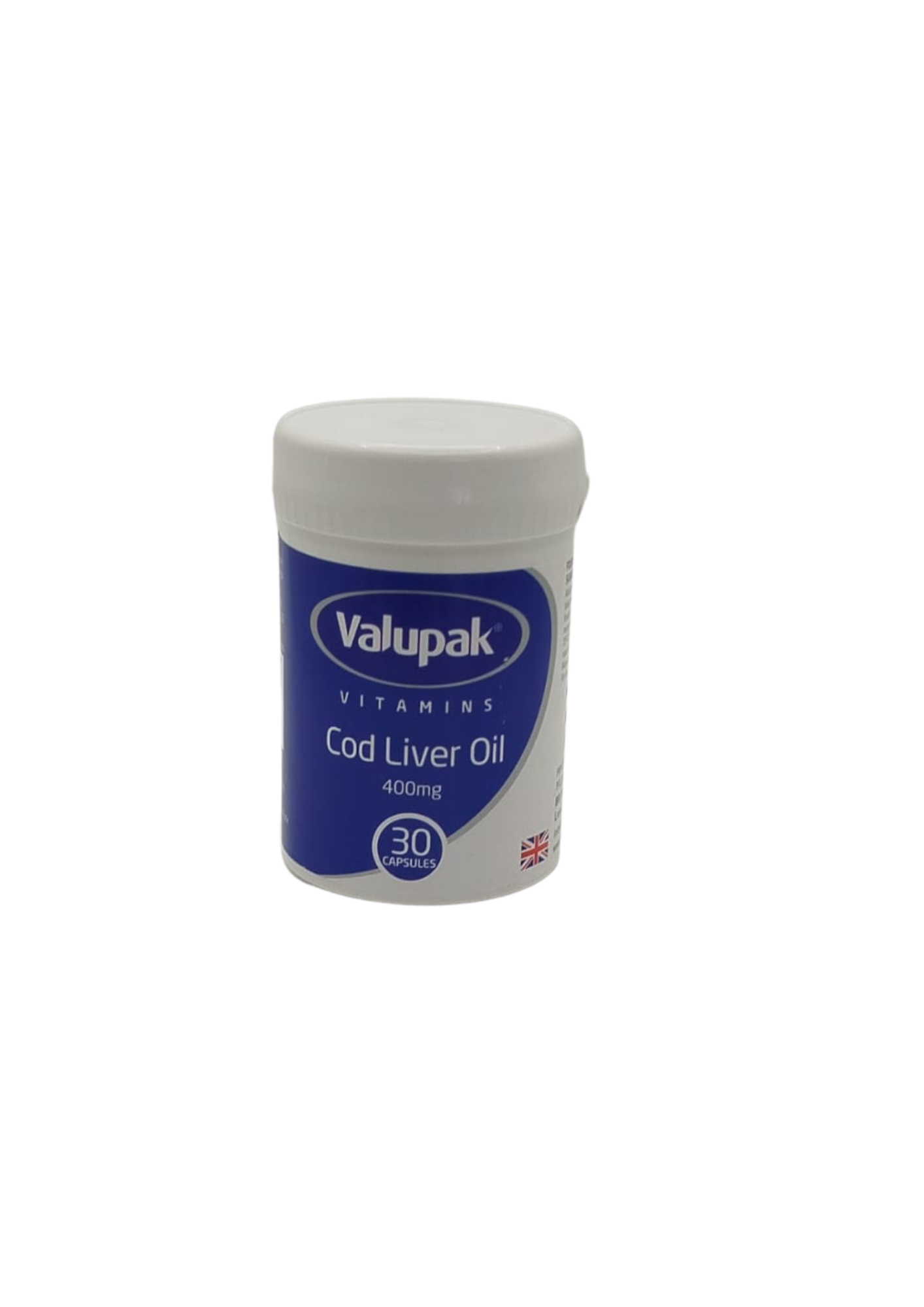 UK-VALUPAK COD LIVER OIL 400MG X 30 CAPS EXP-06\2027 (VALUPAK) GST
