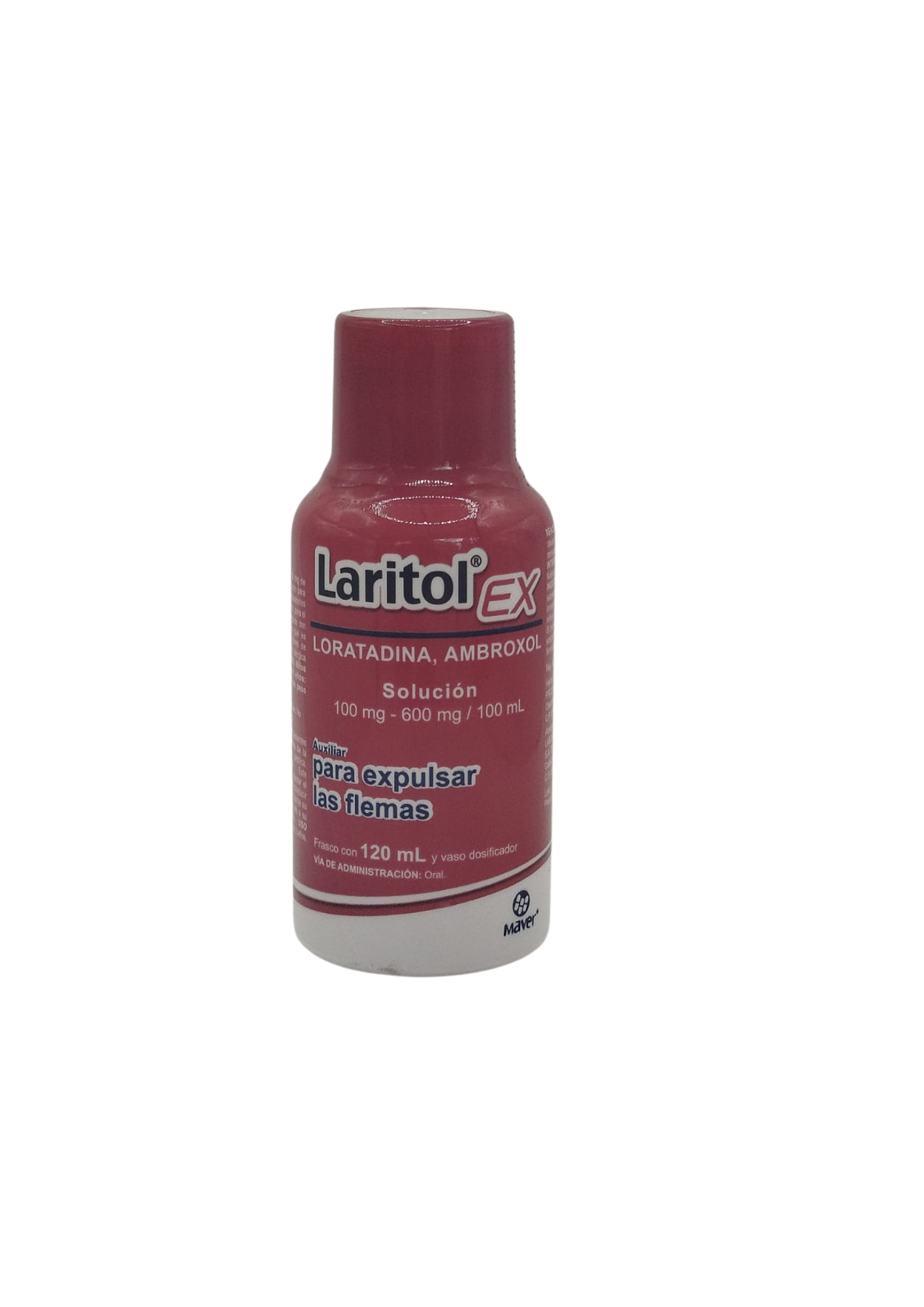 MEX-LARITOL EX JARABE 100MG/600MG/100ML 120ML EXP-02\2028 (MAVER) NT