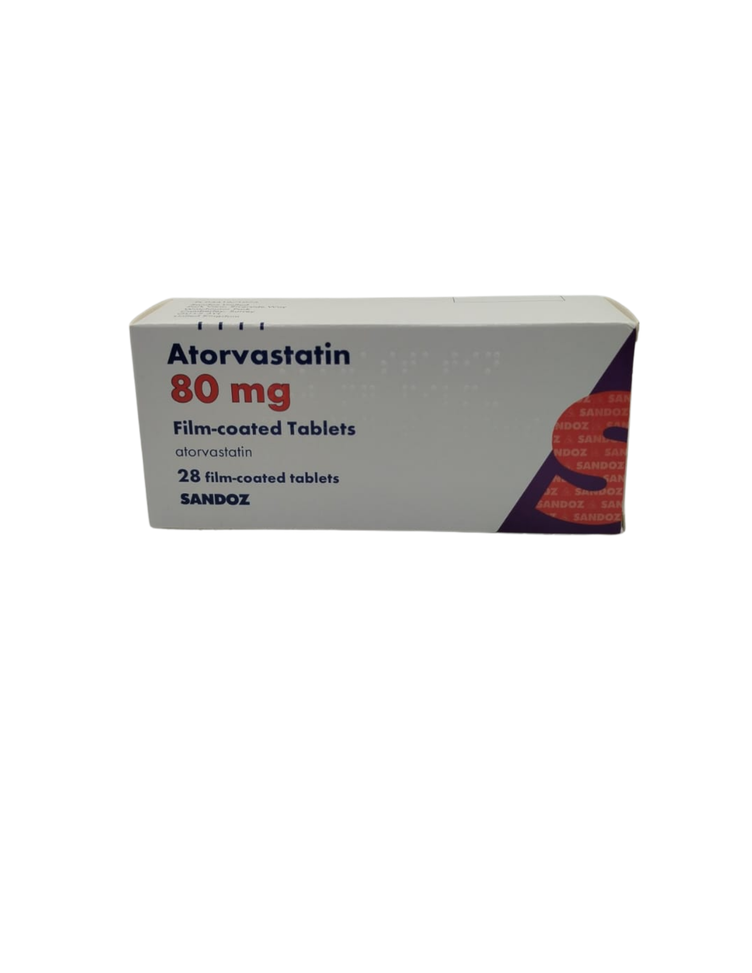 UK-ATORVASTATIN 80MG X 28 TABS (SANDOZ) EXP-10\2027