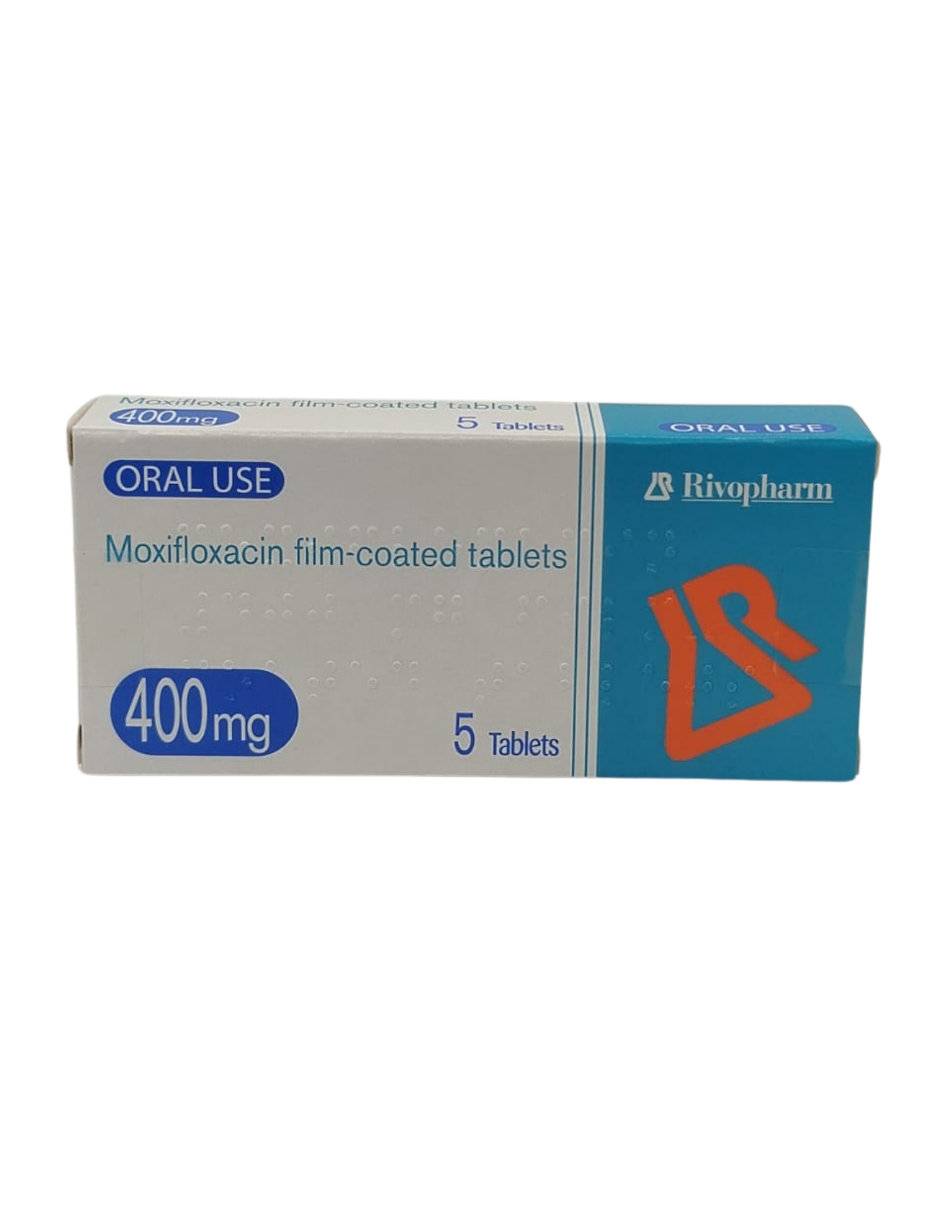 UK-MOXIFLOXACIN 400MG X 5 TABS (RIVOPHARM) EXP-02\2028