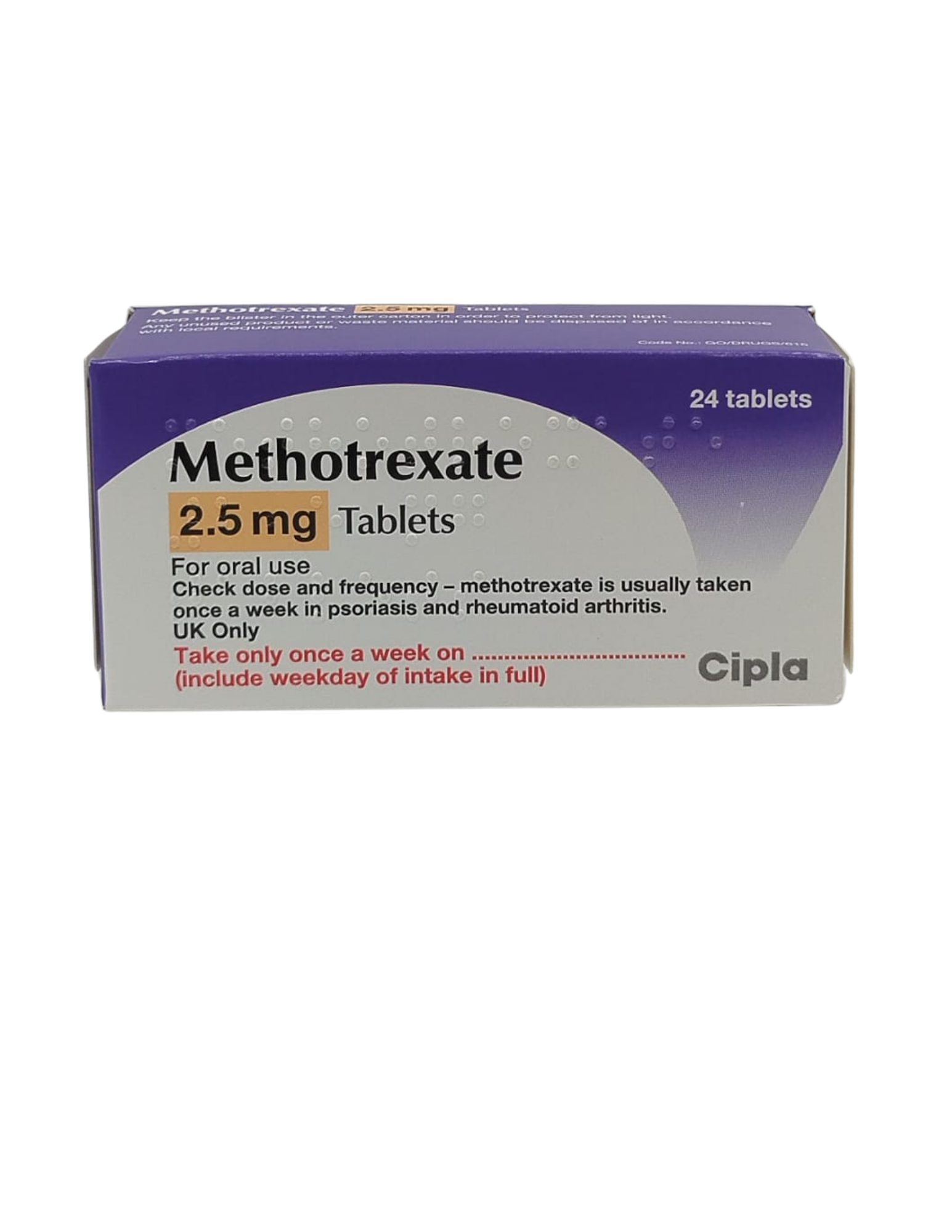 UK-METHOTREXATE 2.5MG X 24 TABS (CIPLA) EXP-05\2027