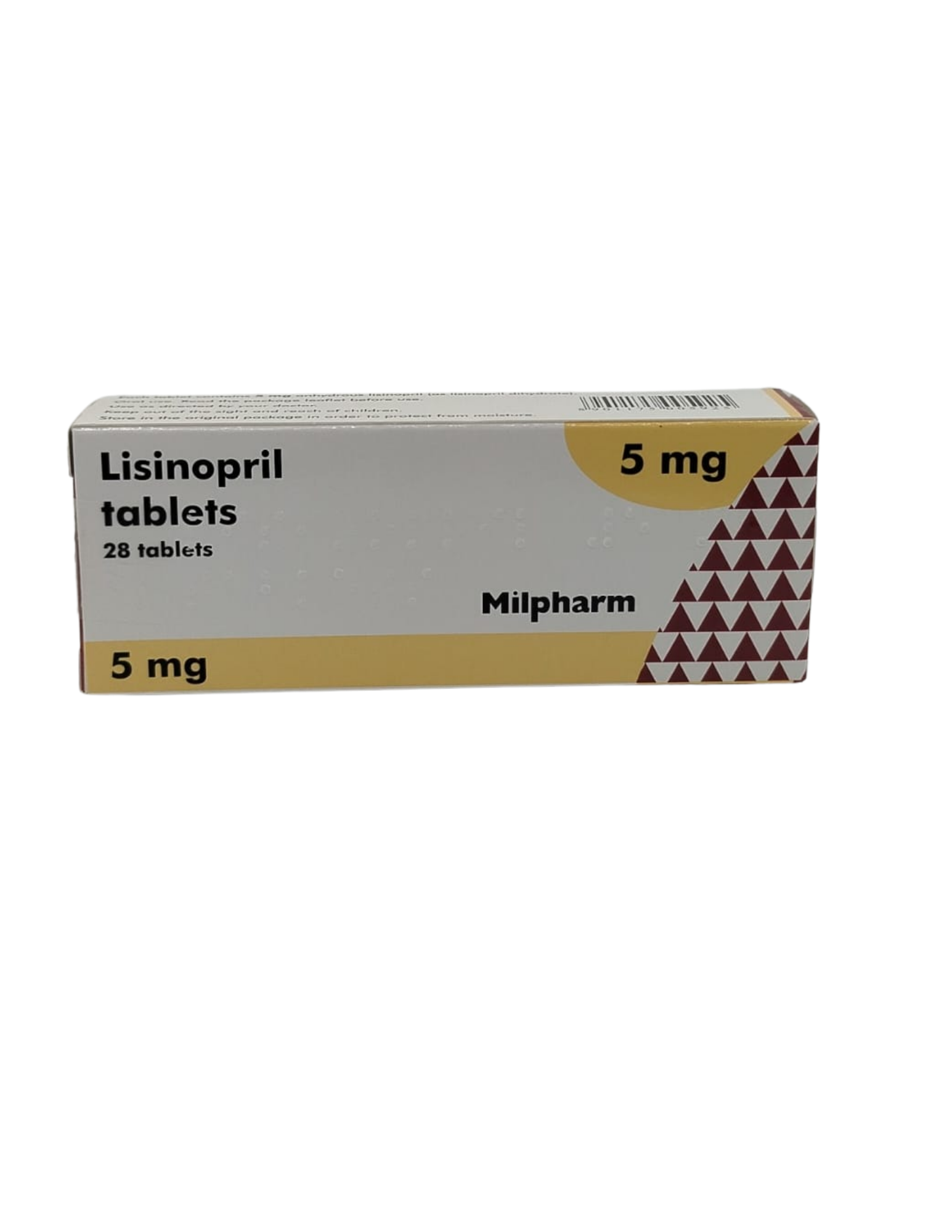 UK-LISINOPRIL 5MG X 28 TABS (MILPHARM) EXP-03\2027