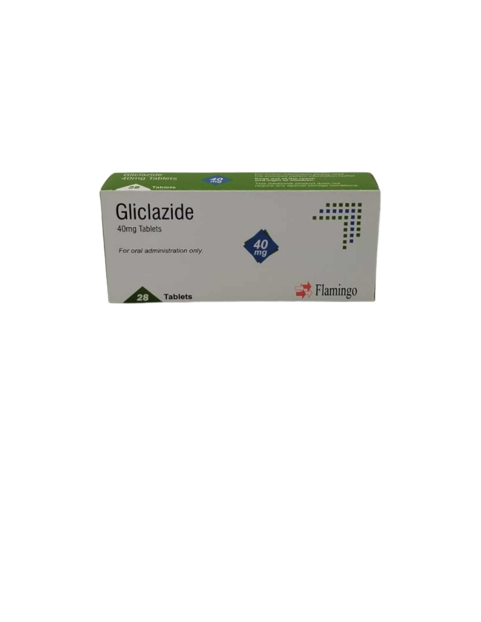 UK-GLICLAZIDE 40MG X 28 TABS EXP-03\2029 (FLAMINGO) GST