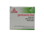 MEX-GENTAMICINA 160MG/2ML X 5 AMPS (INJECTABLE)