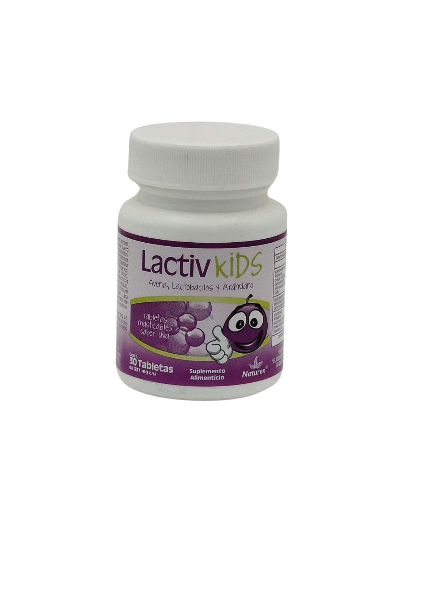 MEX-LACTIV KIDS CHEWABLE GRAPE FLAVOR 537MG X 30 TABS