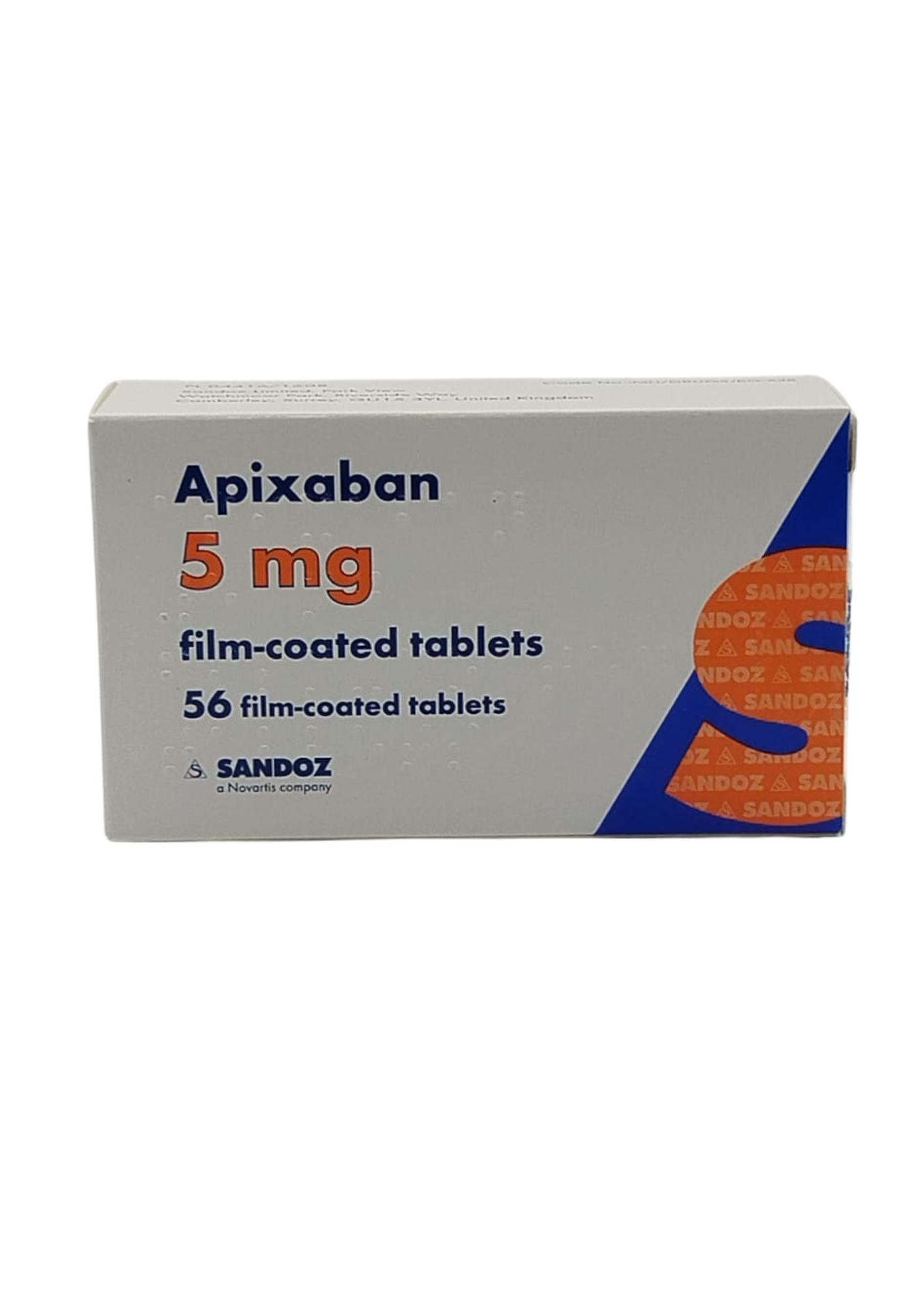 UK-APIXABAN 5MG X 56 TABS EXP-06\2027 (SANDOZ) GST
