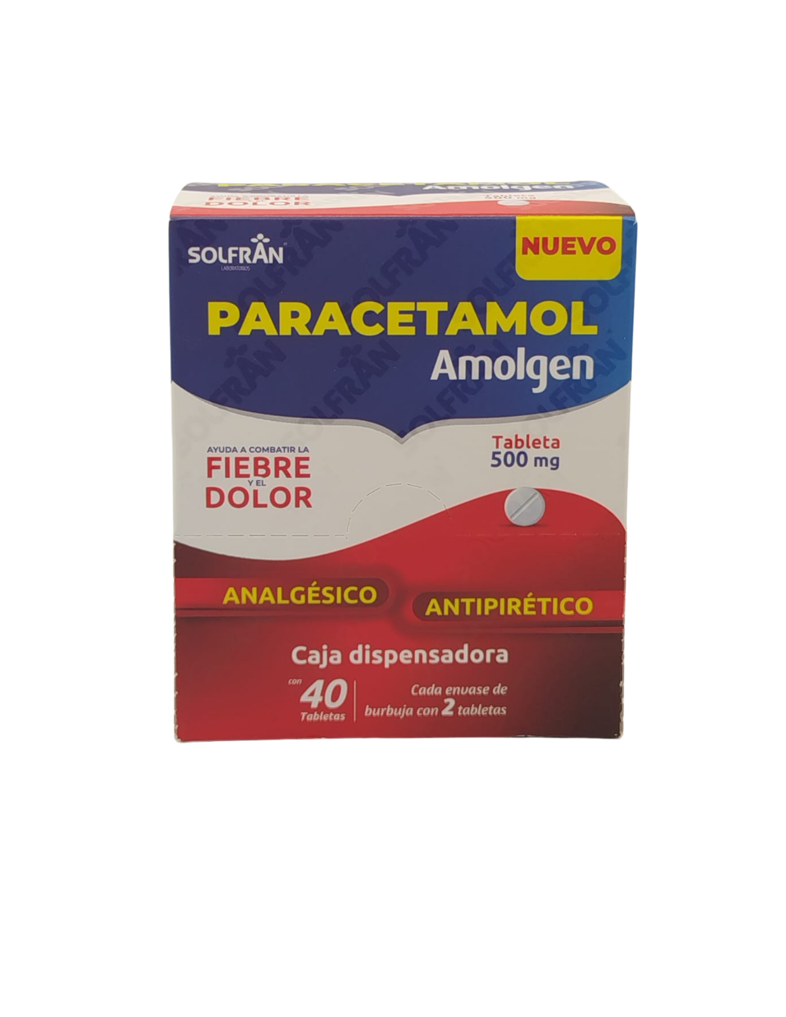 MEX-PARACETAMOL AMOLGEN 500MG X 40TABS EXP-02\2027 NT